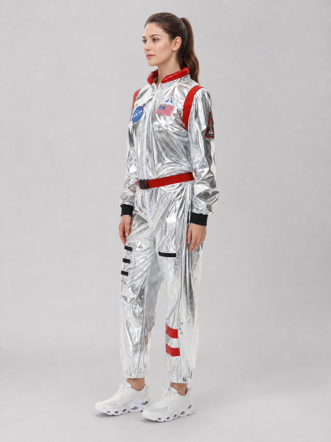 Silver Astronaut Spacesuit Costume for Cosplay