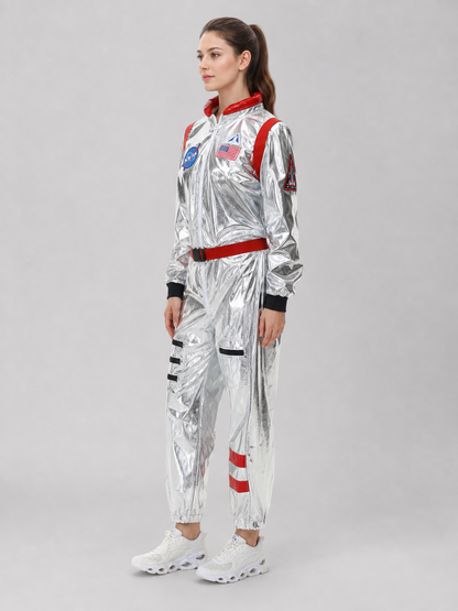 Silver Astronaut Spacesuit Costume for Cosplay