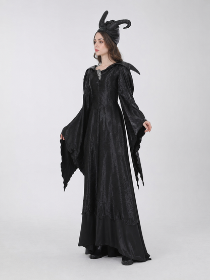 Halloween Costume: Dress and Horned Headpiece side view 3