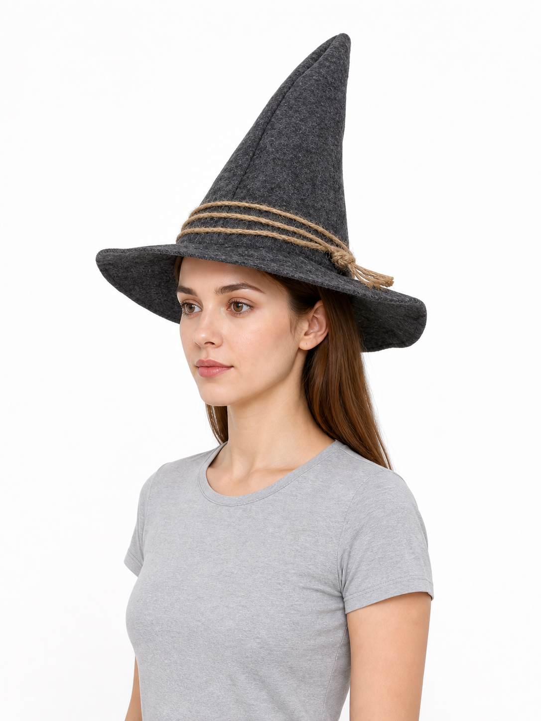 Witch Carnival Hat with Rope Decoration