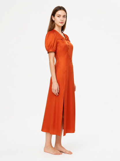 Halloween Cosplay Dress with Fold-Over Collar side view
