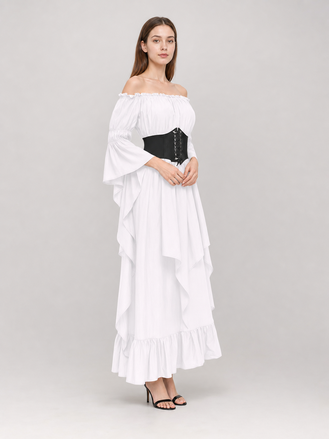 Medieval Maxi Dress with Corset Panel