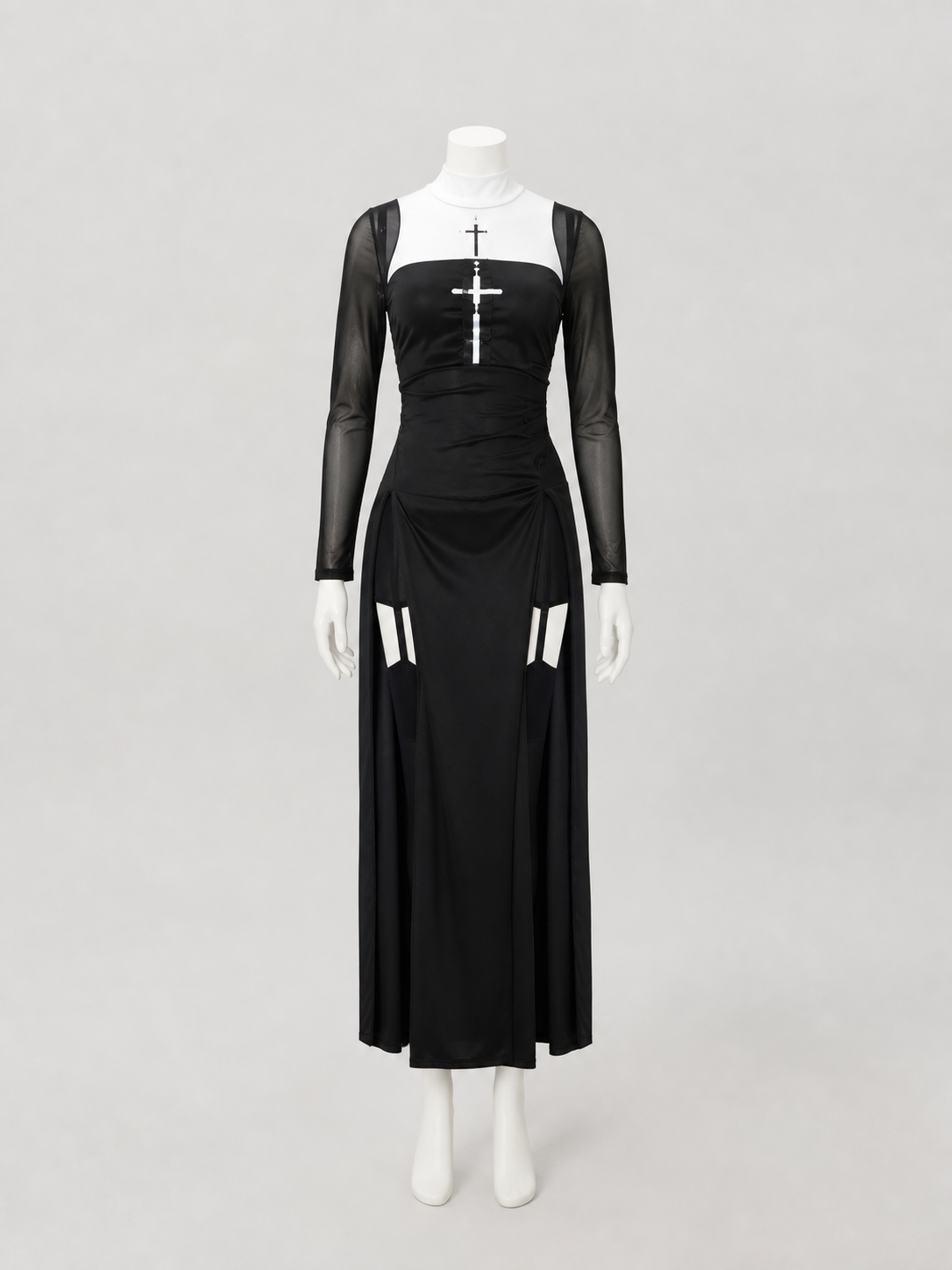Costume with Dress, Headpiece, and Cross
