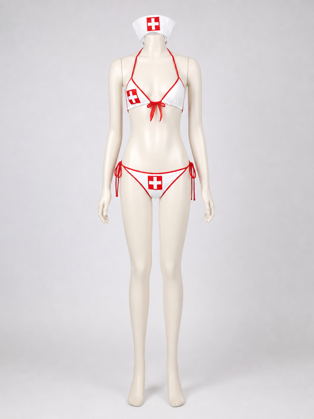 Two-Piece Bikini Swimsuit for Cosplay with a Cross