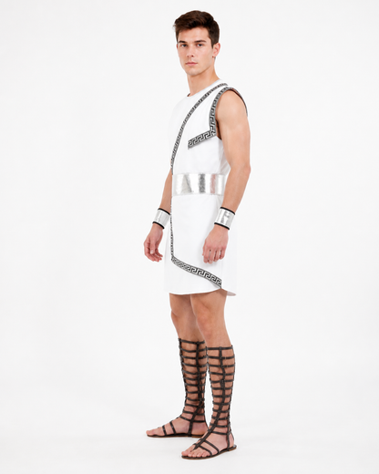 Ancient Greek Stage Costume with Meander and Belt side view