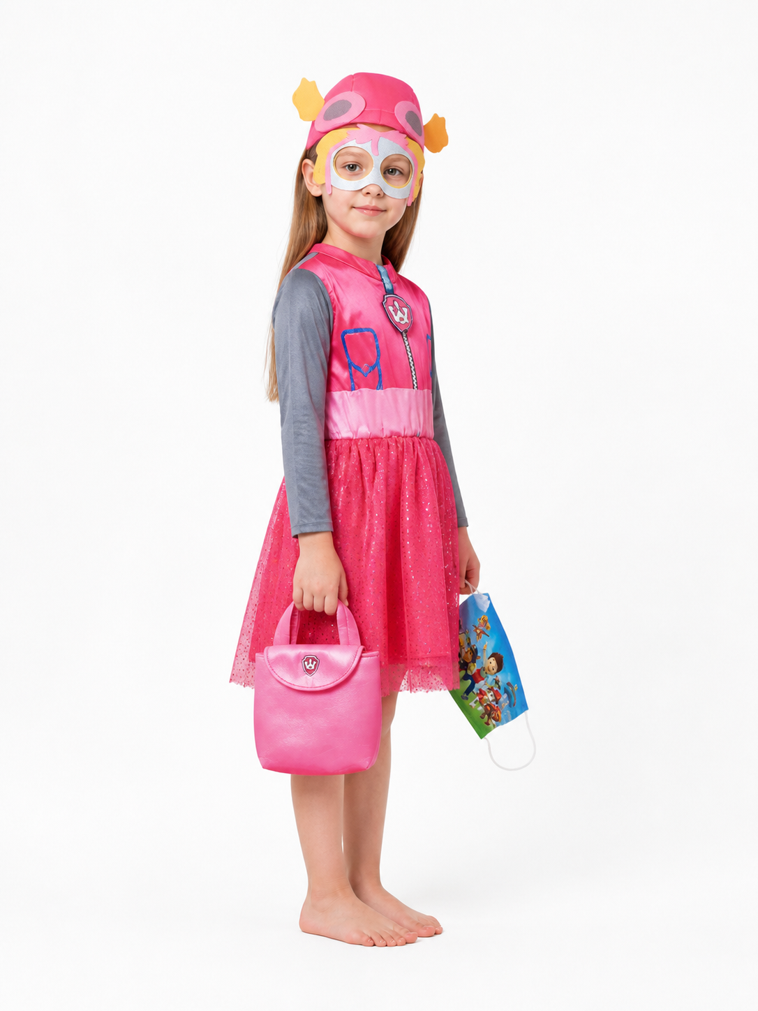 Children's Paw Patrol carnival costume with a full skirt side view