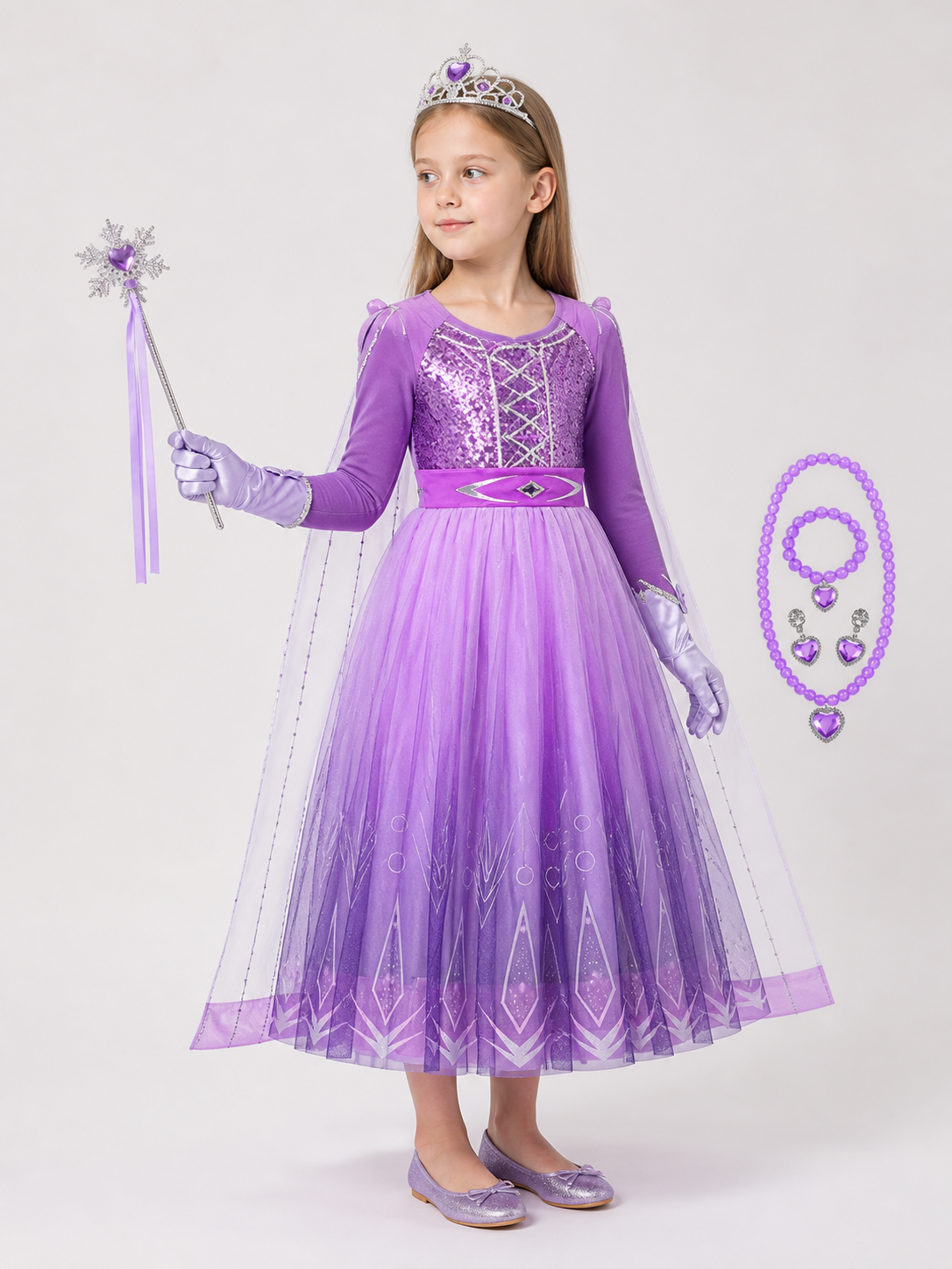 Purple Snow Queen Costume side view