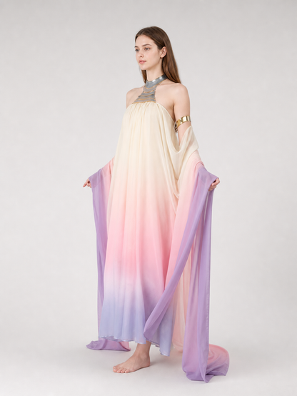 Amidala Cosplay Dress with Draping and Train