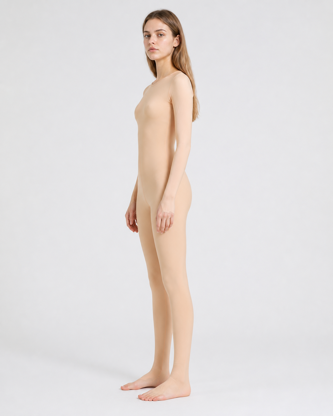 One-Piece Hooded Jumpsuit with Face Opening side view