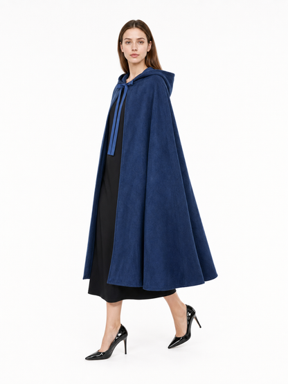 Blue Hooded Medieval Carnival Cloak