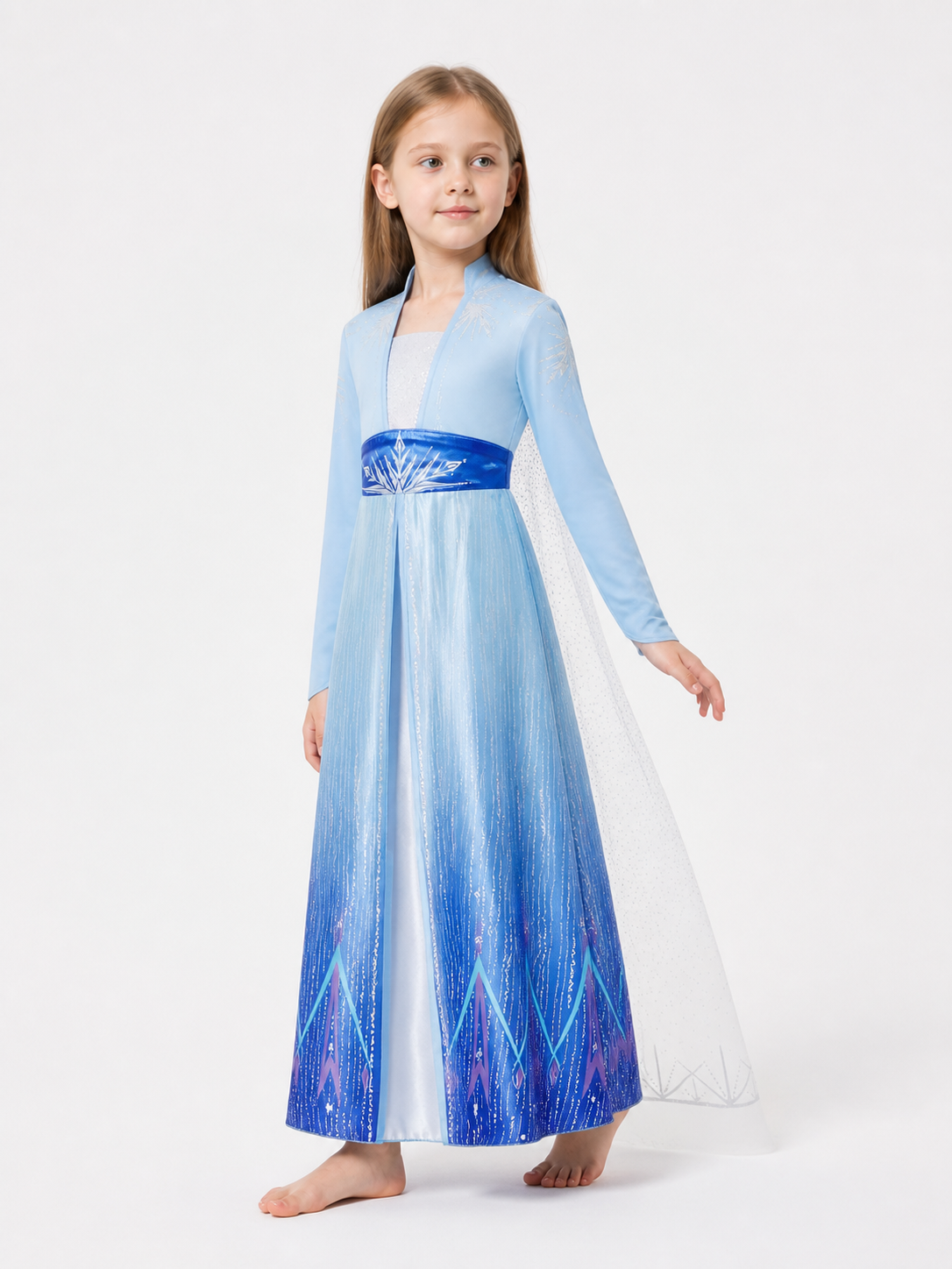 Blue Princess Costume Dress for Halloween side view