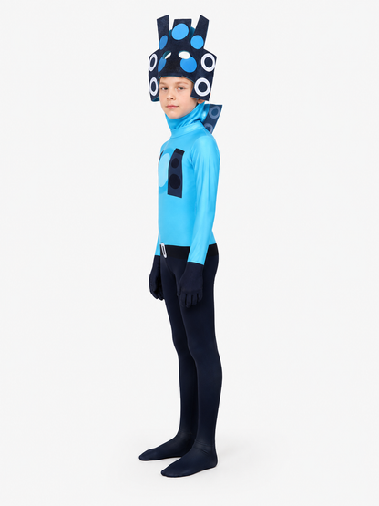 Blue Audio Man Skibidi Toilet Jumpsuit side view