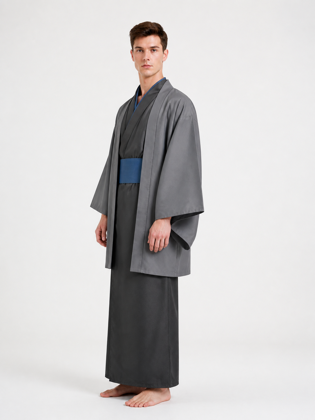 Cosplay Kimono Set with Wide Sleeves side view