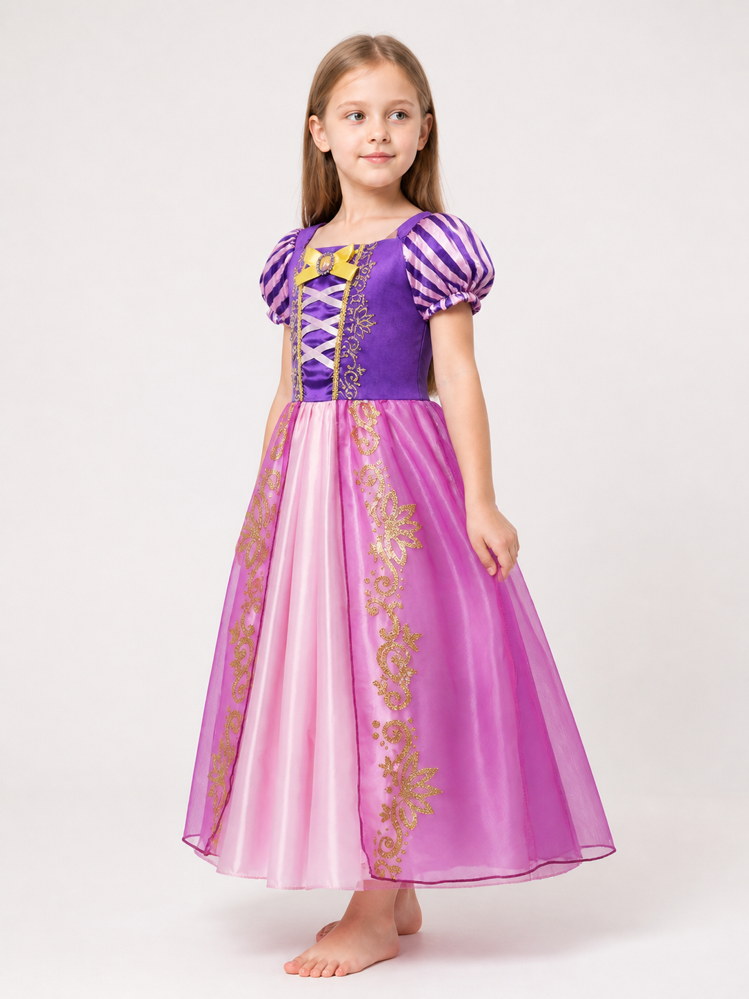 Purple and Pink Princess Carnival Costume for Cosplay side view
