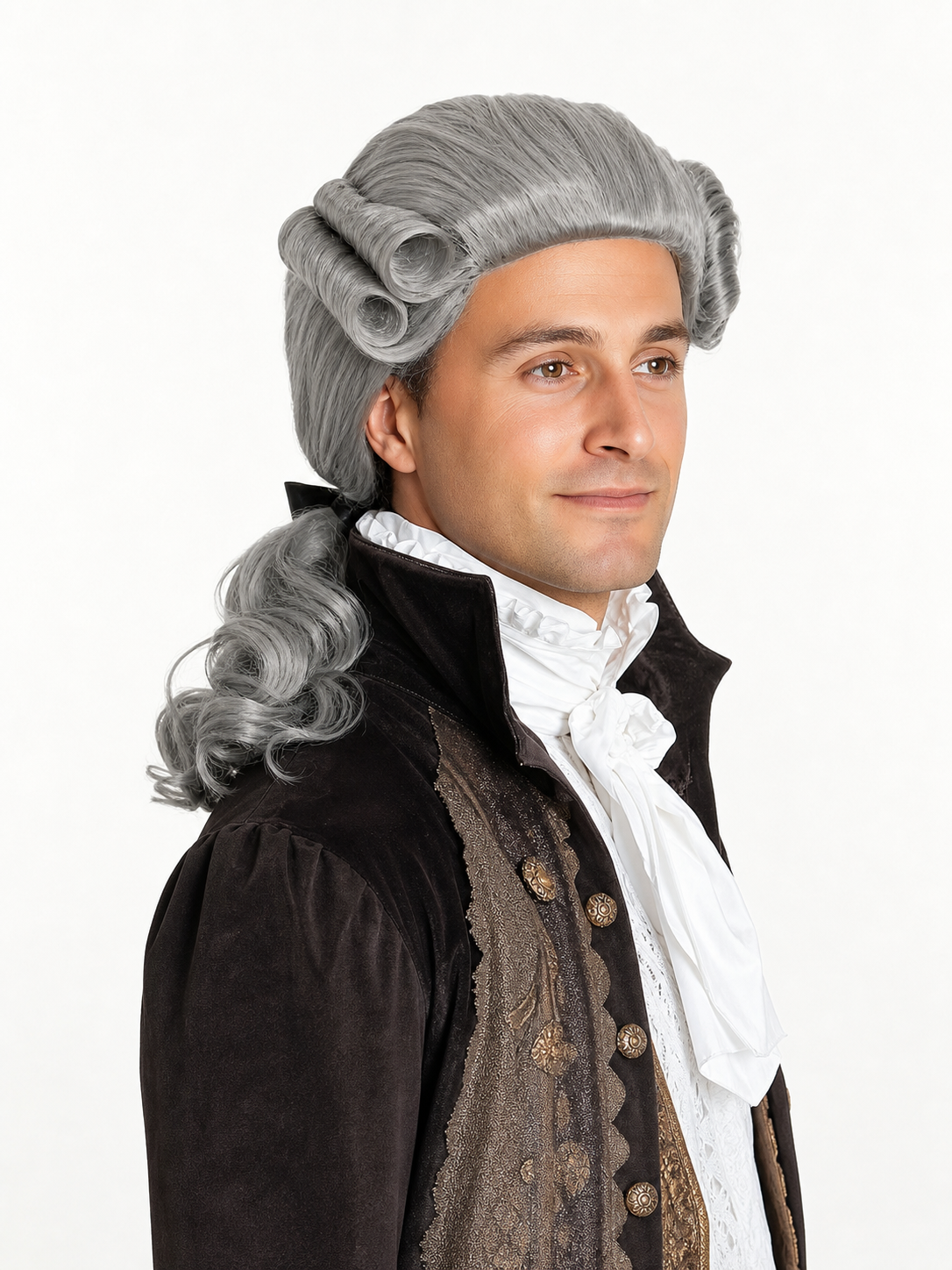 Gray Carnival Colonial-Style Wig