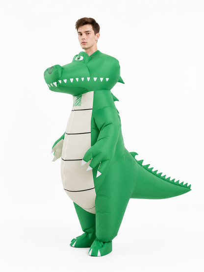 Dinosaur Costume with Long Tail and Spikes side view