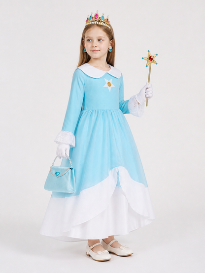 Blue Princess Costume for Halloween side view