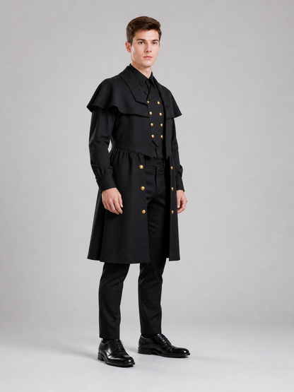 Black Plague Doctor Costume for Cosplay