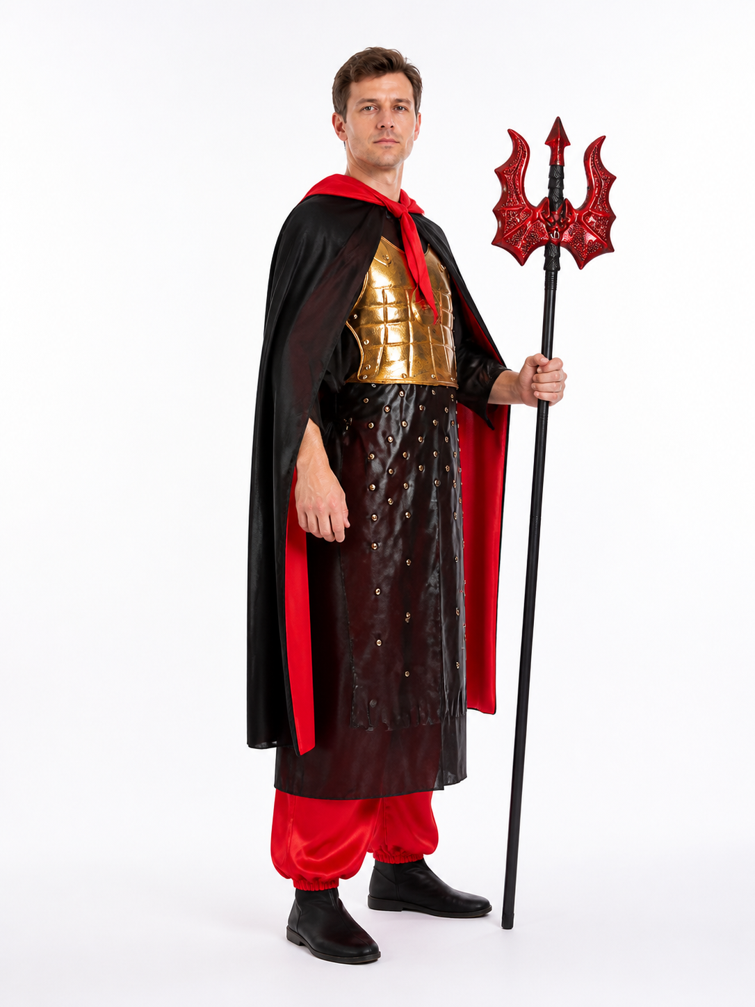 Zombie Costume with Cloak and Mask for Halloween side view