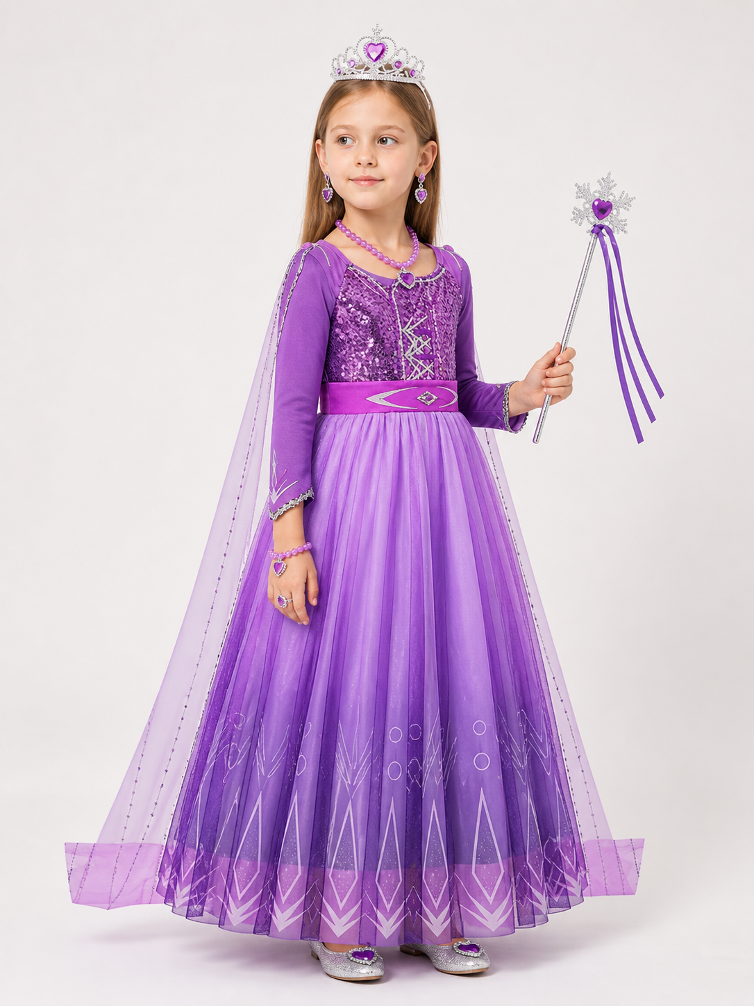 Purple Princess Costume for Halloween side view