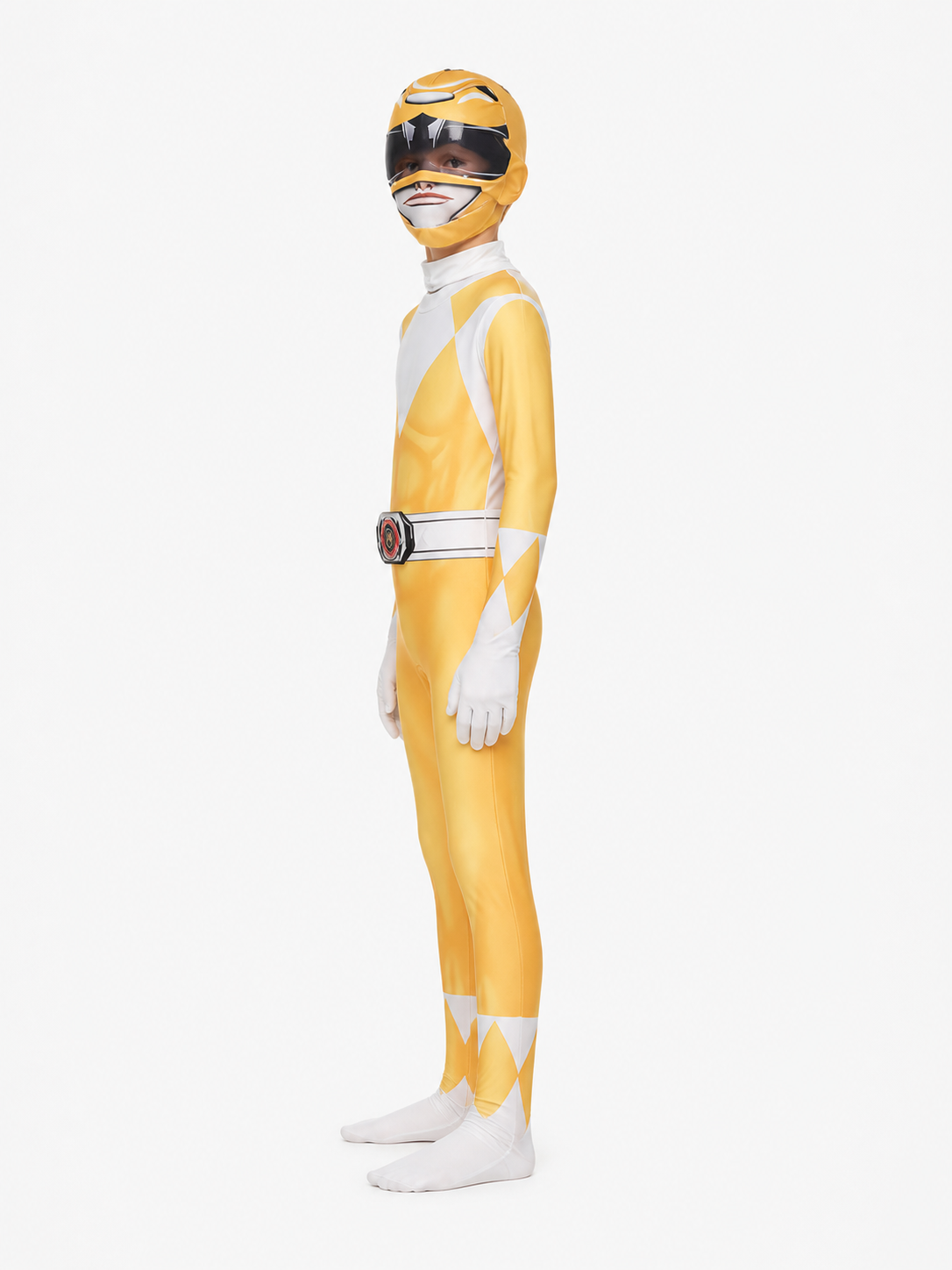 Children’s Superhero Jumpsuit Costume with Mask side view