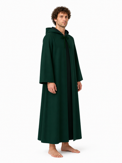 Green Hooded Cloak for Star Wars Cosplay side view