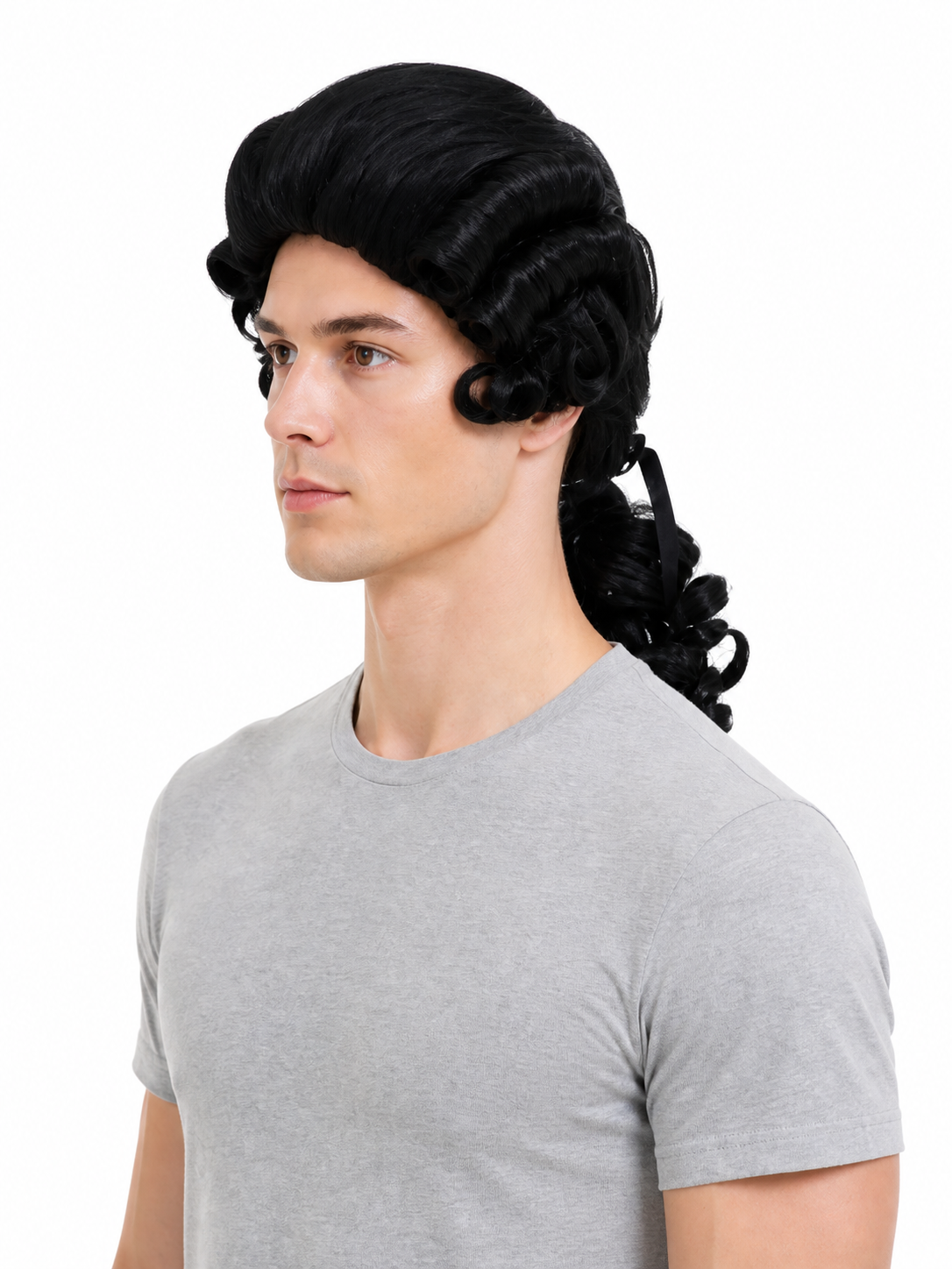 Black Colonial-Style Carnival Wig