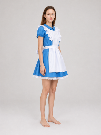 Alice Blue and White Costume Dress with Accessories