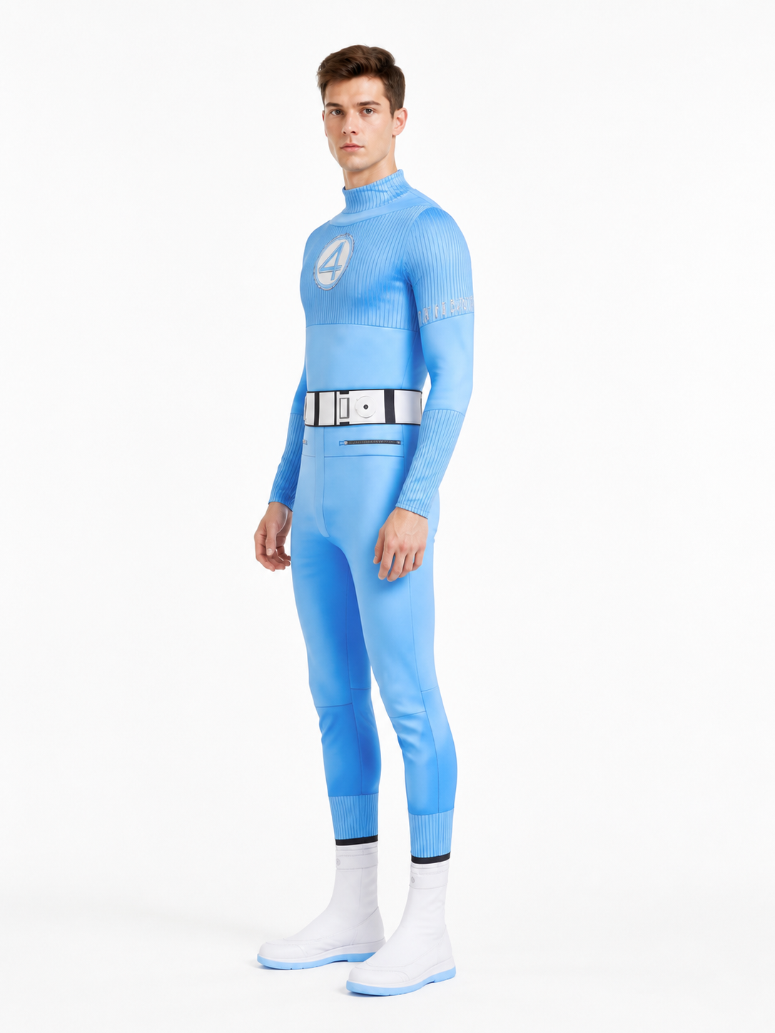Jumpsuit with 4 Emblem, High Collar side view