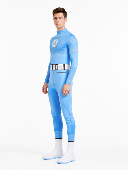 Jumpsuit with 4 Emblem, High Collar side view