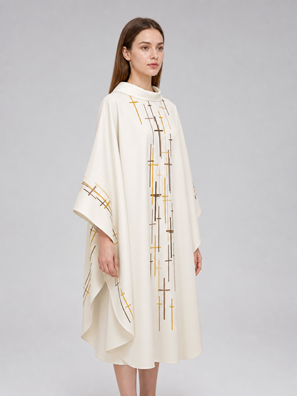 Religious Ceremonial Robe with Cross Pattern