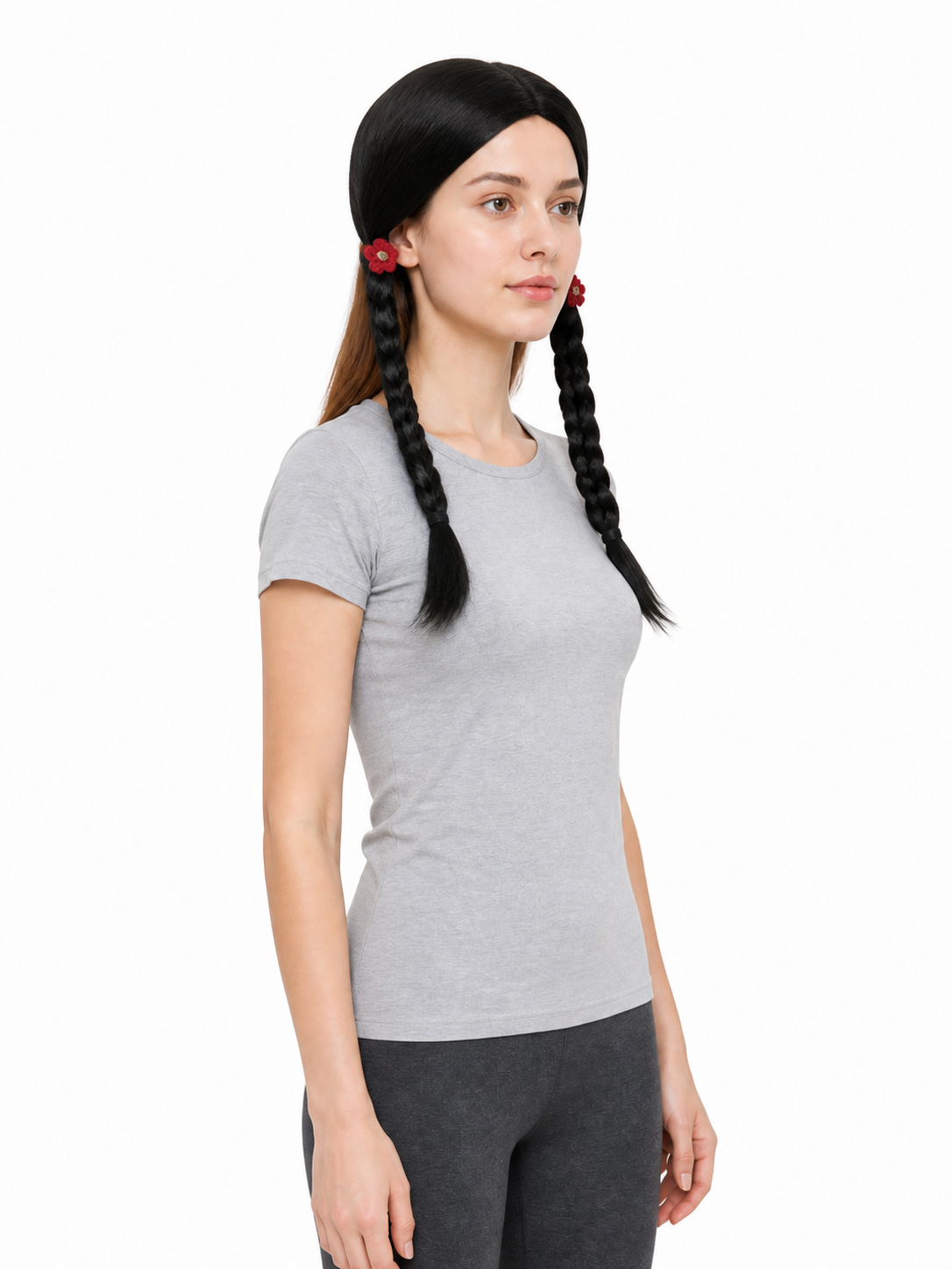Black Carnival Wig with Two Braids