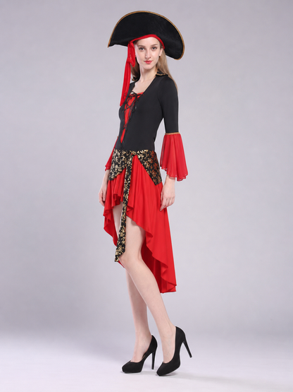 Pirate Carnival Costume: Dress, Hat, and Belt