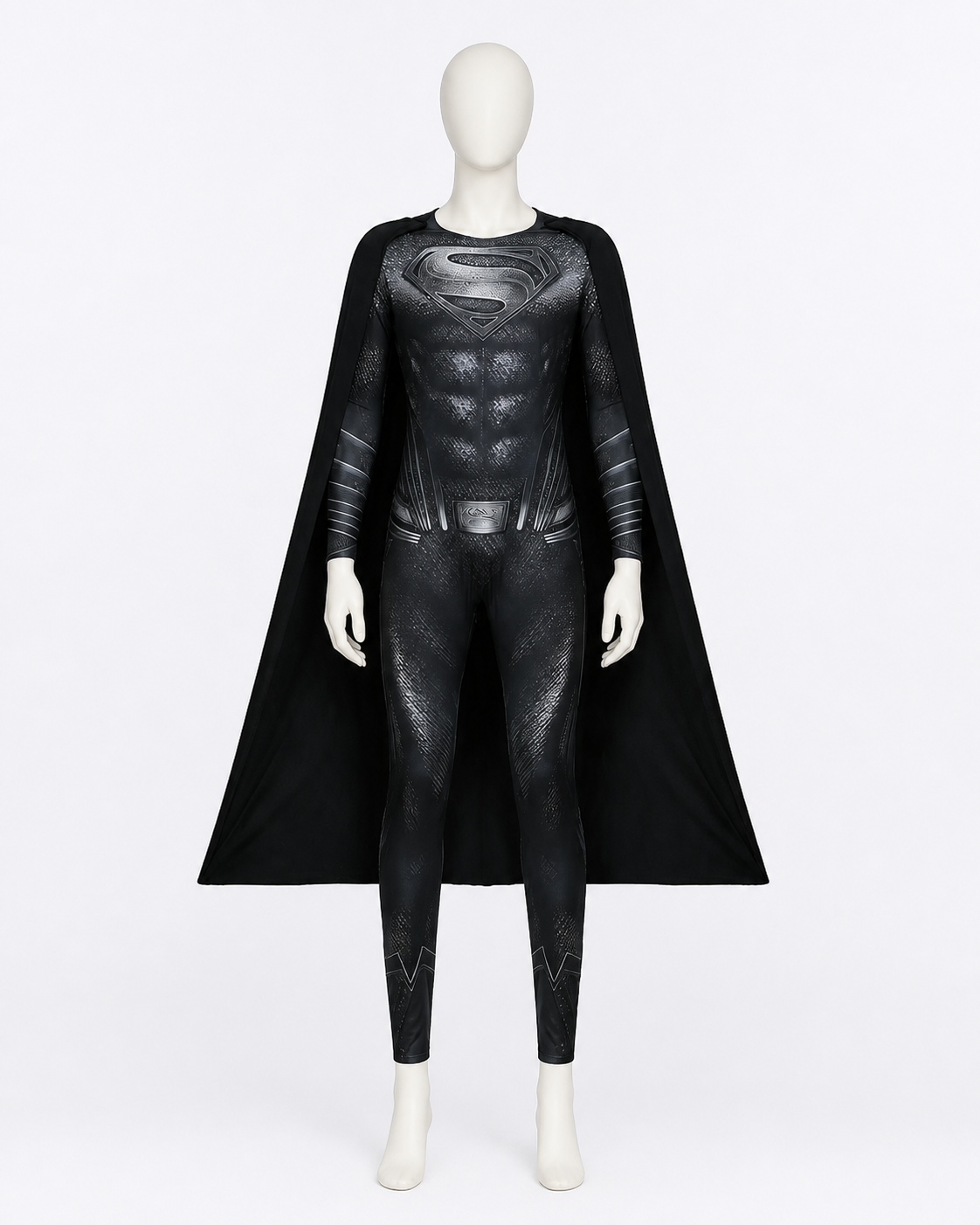Superman Costume with Long Cape side view