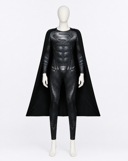 Superman Costume with Long Cape side view