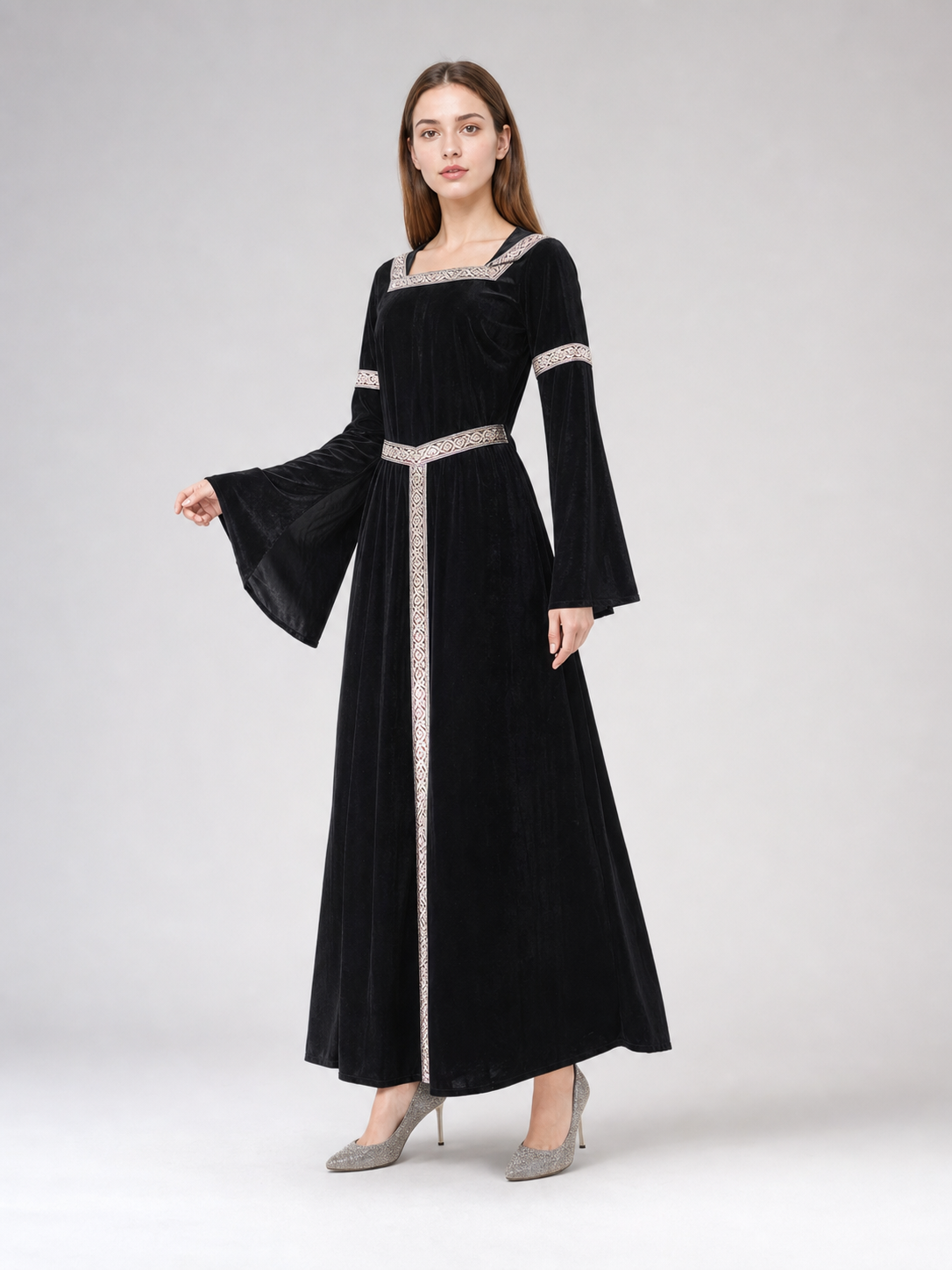 Zombie Costume, Medieval Hooded Dress