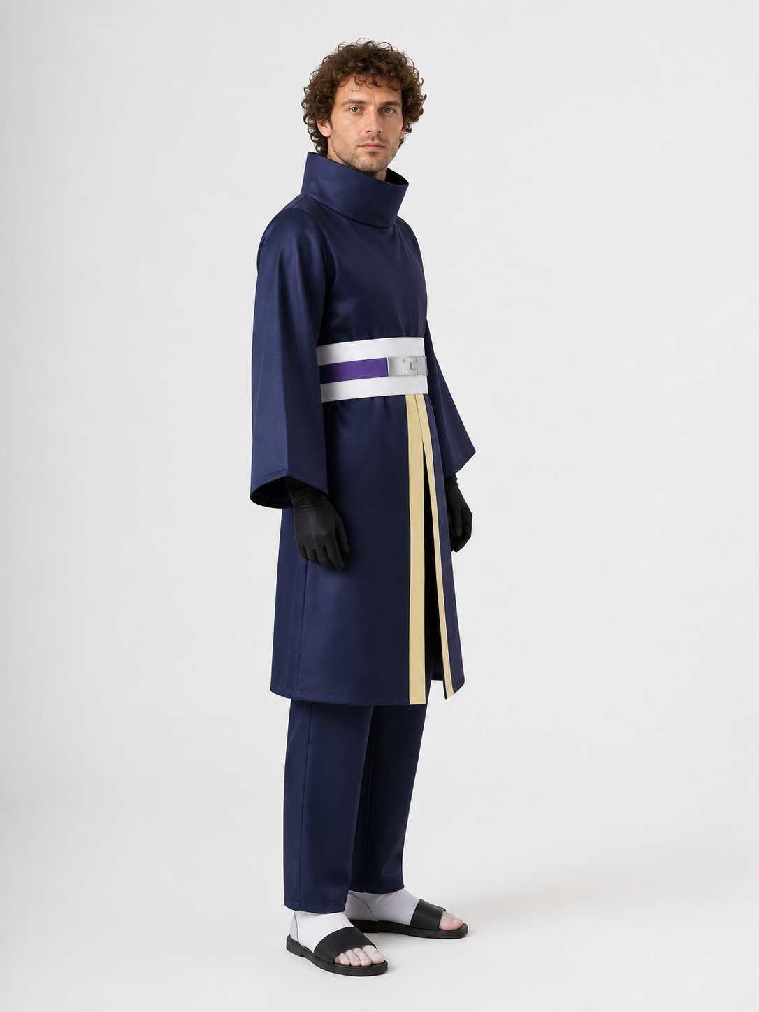 Obito Uchiha Akatsuki Cosplay Costume, Complete Set side view