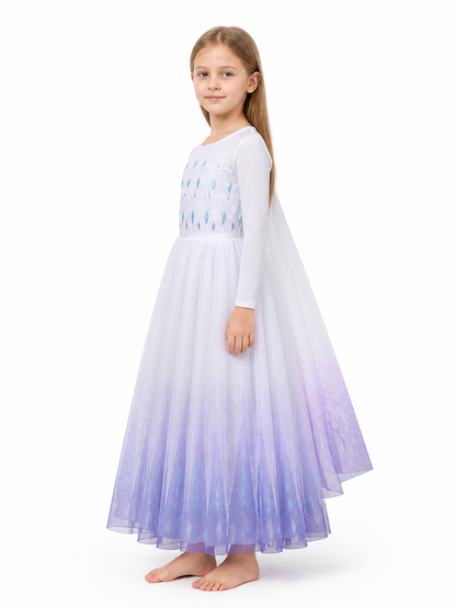 Children's Elsa Costume, Long-Sleeve Dress side view