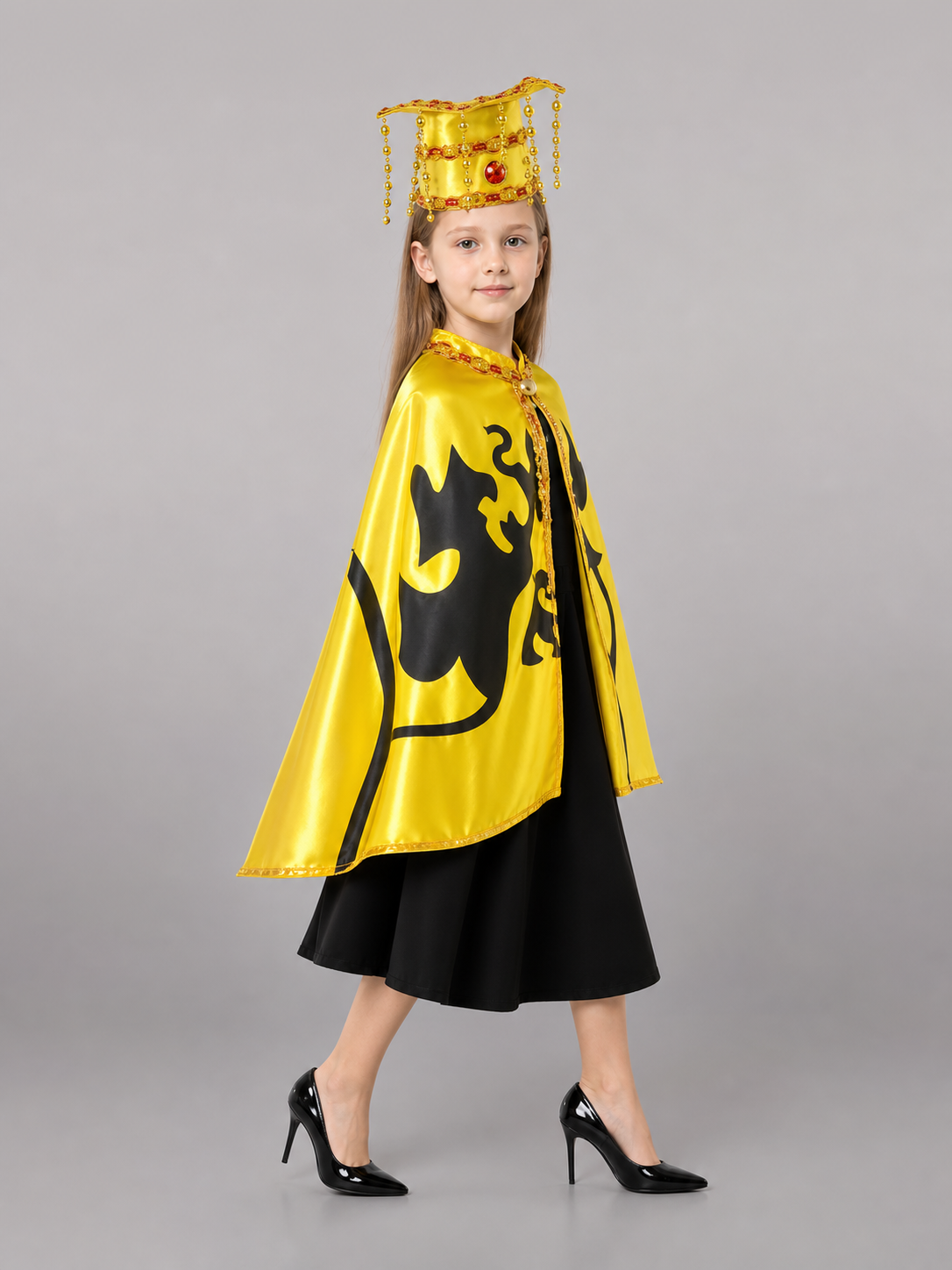 Yellow Costume Cape with Dragon Hat
