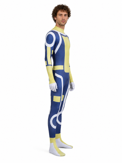 High-Collar Cosplay Jumpsuit side view