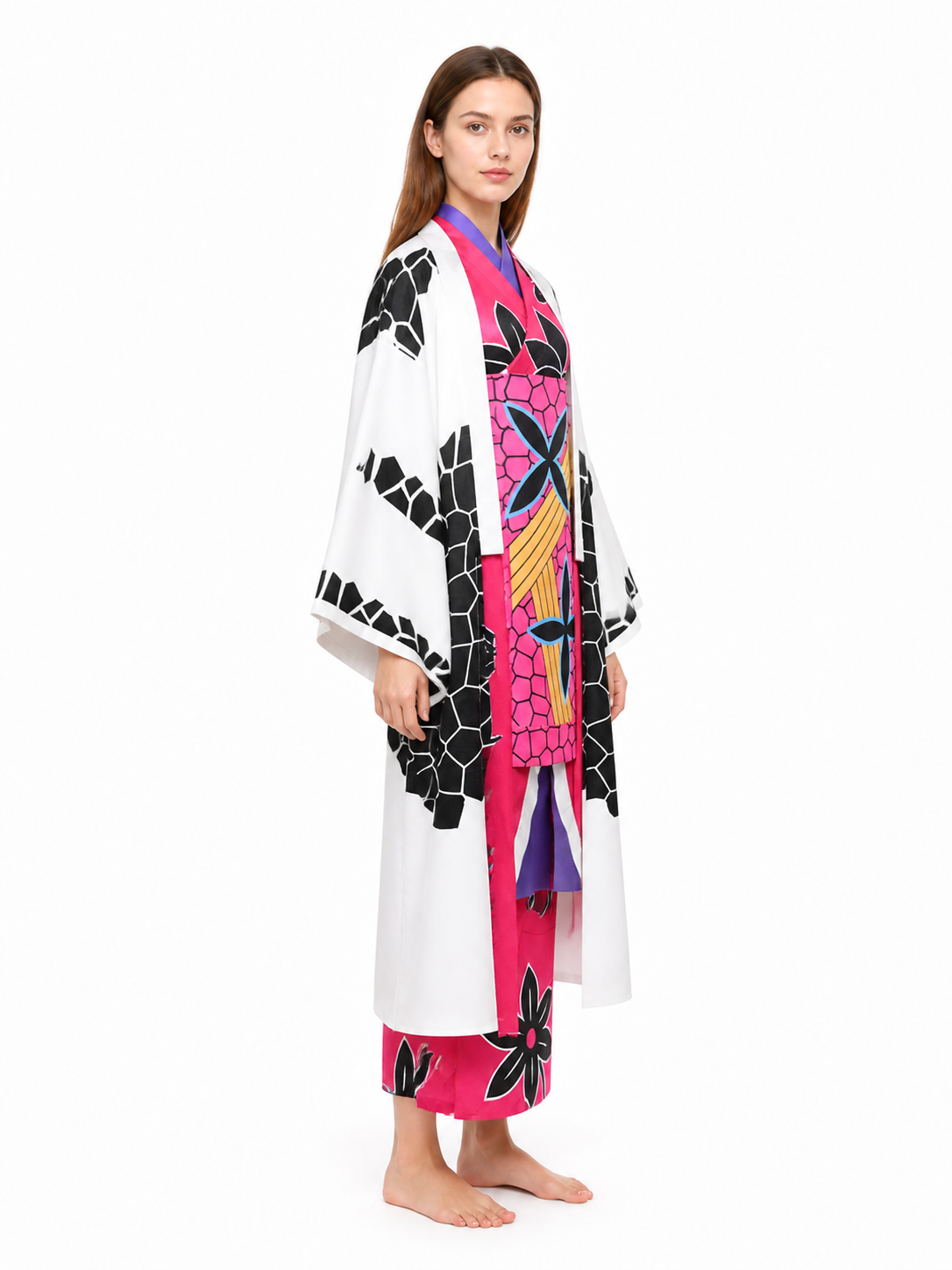 Daki Cosplay Costume with White Cape