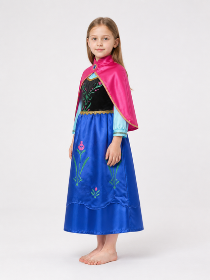 Princess Anna Carnival Costume with Cape side view