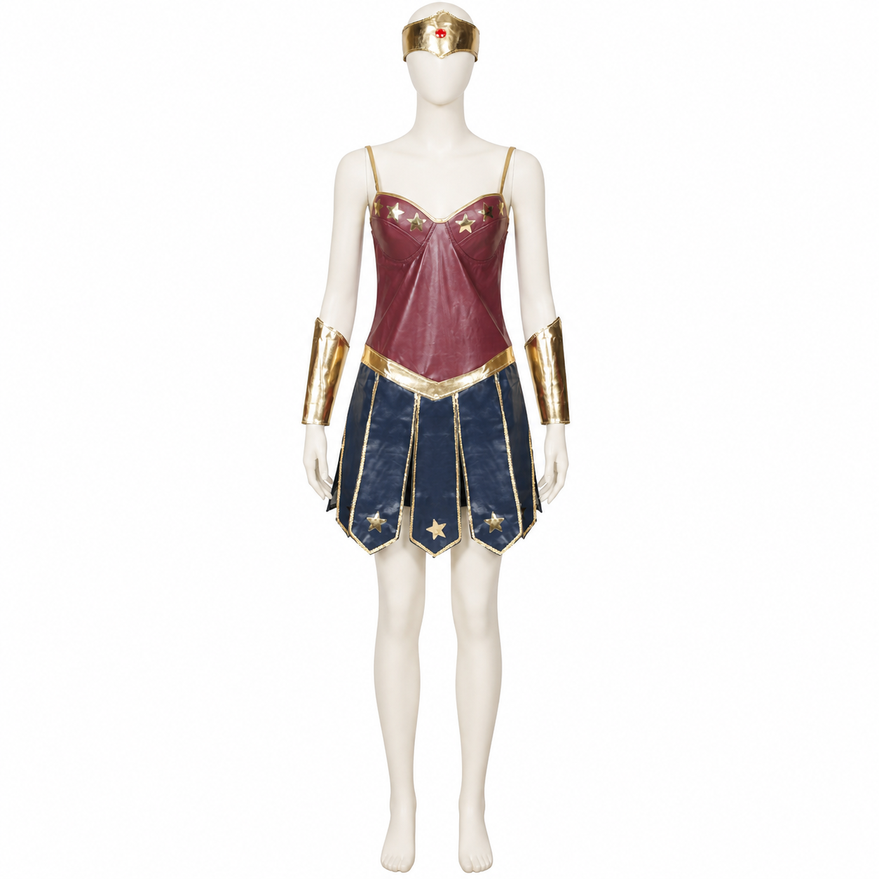 Wonder Woman Costume with Crown for Halloween side view