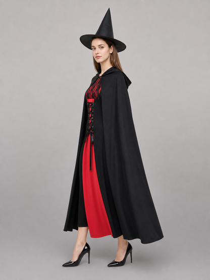 Halloween Witch Costume Dress with Hat