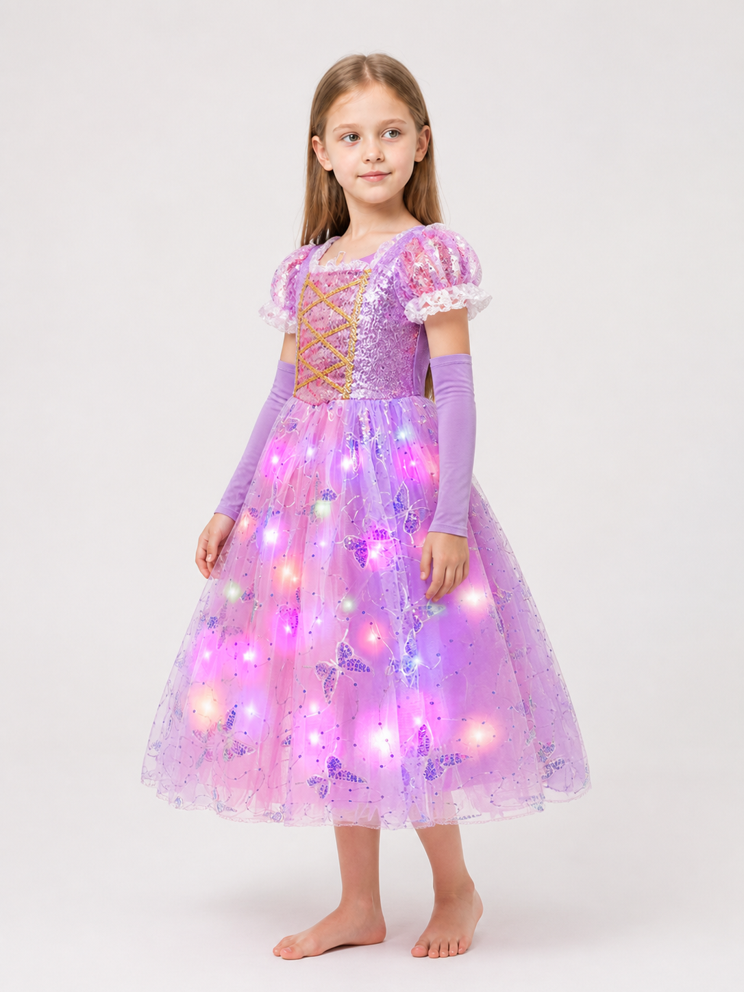 Princess Costume with Glowing Lights side view