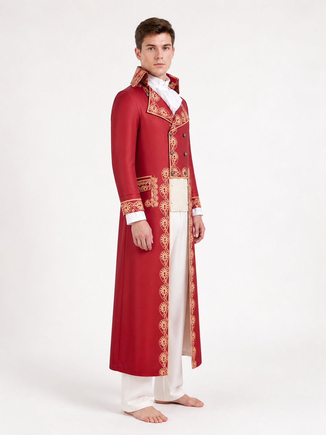 Napoleon Cosplay Costume, Red Set side view