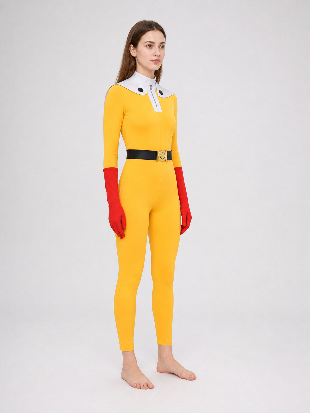 Saitama Cosplay Costume from One-Punch Man with Cape