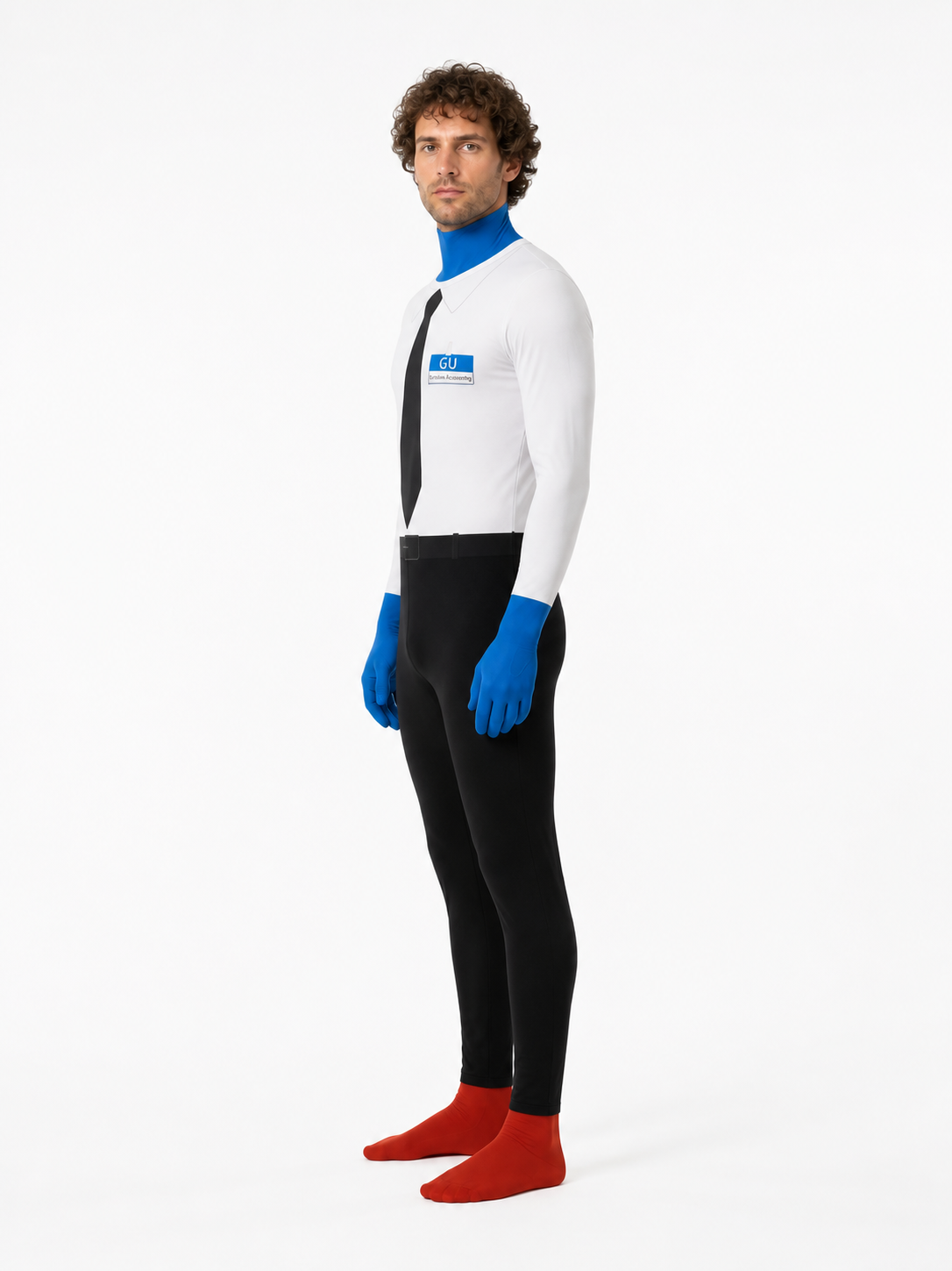 Character Carnival Jumpsuit with Glasses and Tie