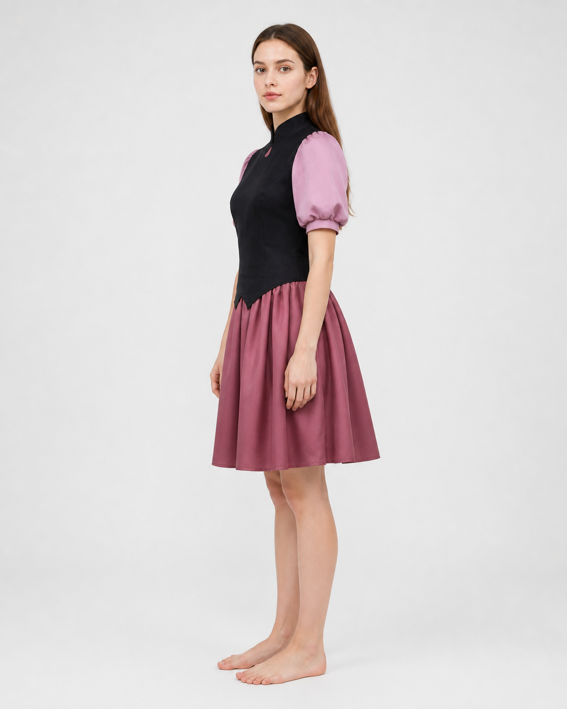 The Owl House Amity Cosplay Costume: Top and Skirt side view