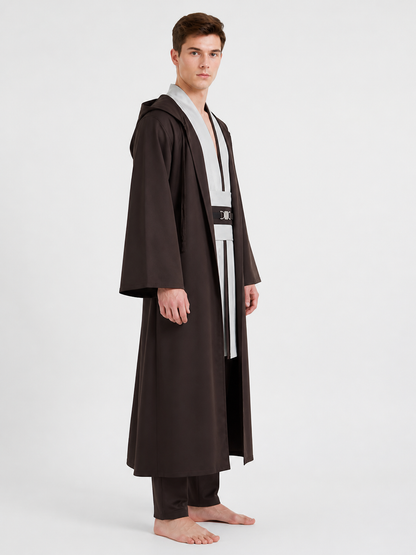 Obi-Wan Kenobi Costume, Dark Brown Cloak for Halloween side view